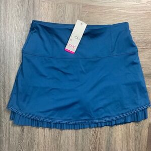 NWT Lucky in Love Spark Pleated Tennis Skort Womens Small Blue Indigo Golf